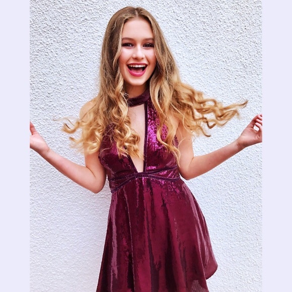 LAST CHANCE—🎀FREE PEOPLE🎀— Glam Sequin Party Mini Dress— Film Noir Slip Dress✨ - Picture 7 of 8